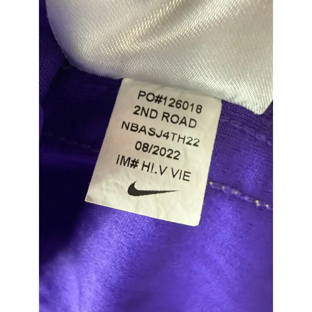 Nike Jordan Anthony Davis Lakers Statement Jersey Purple Size L 48 #3 Casual